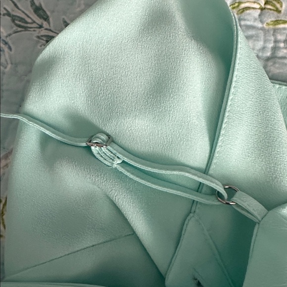 LOFT Outlet Mint Green Flounced Maxi Dress size 10P - Picture 5 of 5